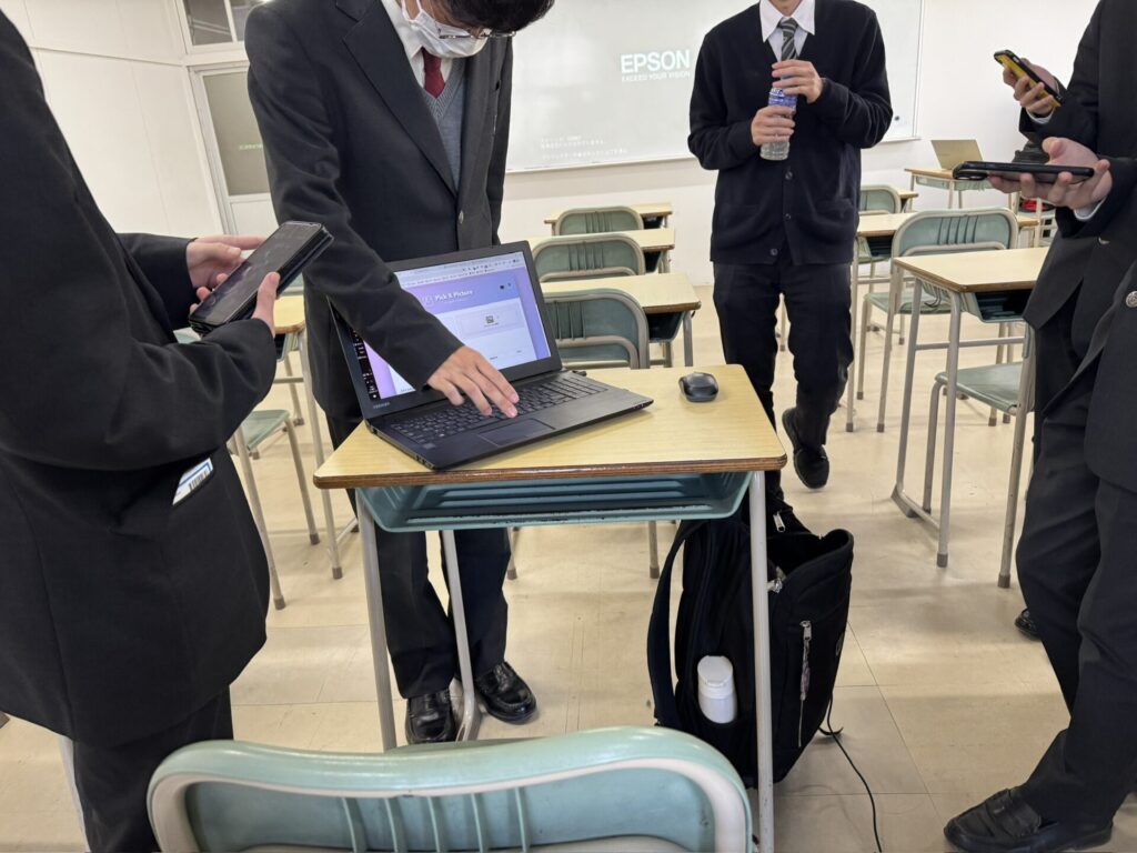 画像生成を体験する様子